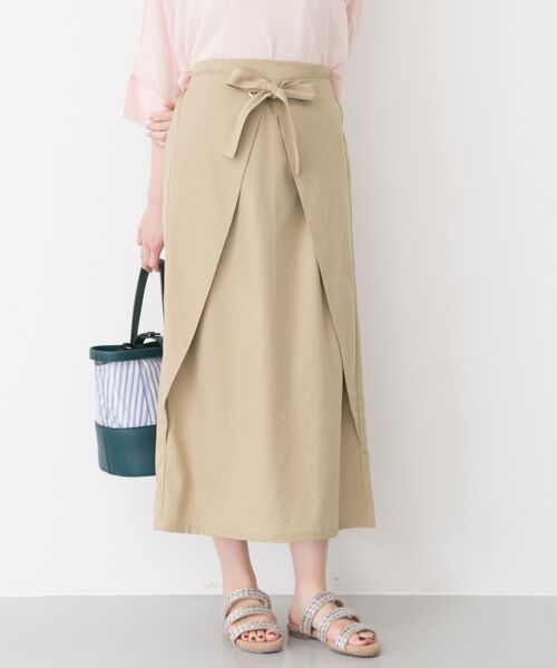 ＊＊URBAN RESEARCH / アーバンリサーチ スカート | 【TRILL掲載】フロントラップスカート（BEIGE）