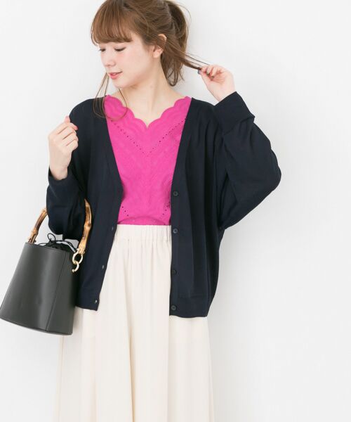 ＊＊URBAN RESEARCH / アーバンリサーチ カーディガン・ボレロ | 撥水ショートカーディガン（NAVY）