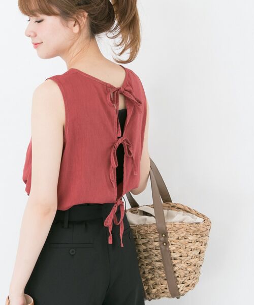 ＊＊URBAN RESEARCH / アーバンリサーチ シャツ・ブラウス | フィラフィーバックリボンブラウス（PLUM）