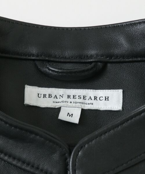 美品タグ付きURBANRESEARCHアーバンリサーチラムレザーWライダースM ITEMS URBANRESEARCH 【アイテムズ アーバンリサーチ