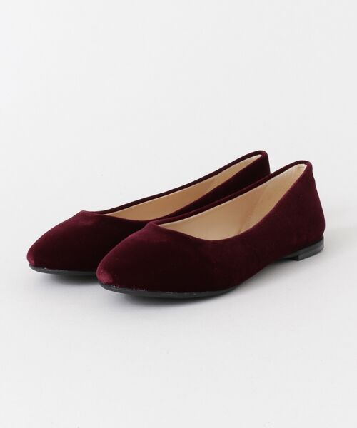＊＊URBAN RESEARCH / アーバンリサーチ バレエシューズ | FABIO RUSCONI　VELOR FLAT SHOES（BORDEAUX）