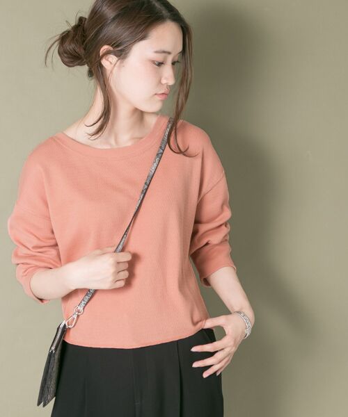 定価17,600円新品タグ付ランバンオンブループルオーバートレーナーショート丈 shopnikoniko トレーナー スウェット ショート丈 クロップド丈