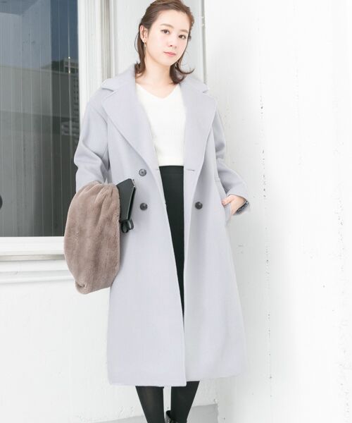 ＊＊URBAN RESEARCH / アーバンリサーチ ピーコート | インナーダウン付きPコート（SAX）