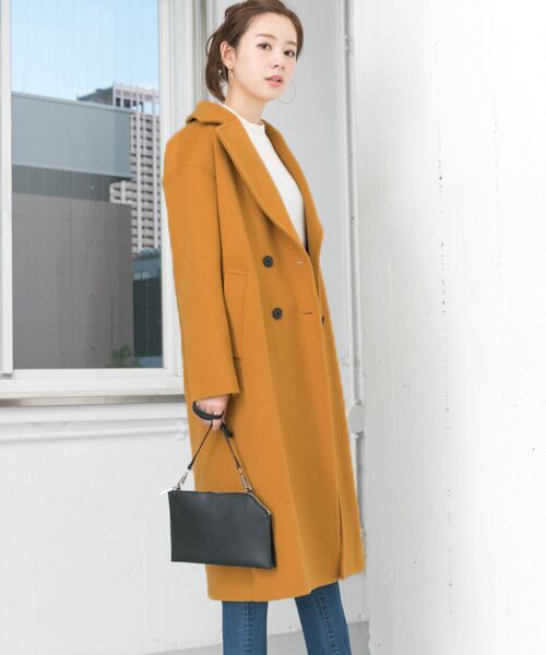 ＊＊URBAN RESEARCH / アーバンリサーチ ピーコート | インナーダウン付きPコート（MUSTARD）