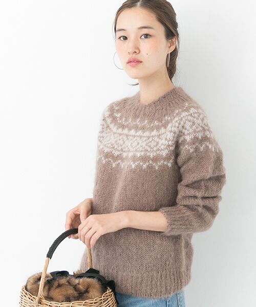 美品 Harley × アーバンリサーチ シャギーニット モヘアブレンド 38 美