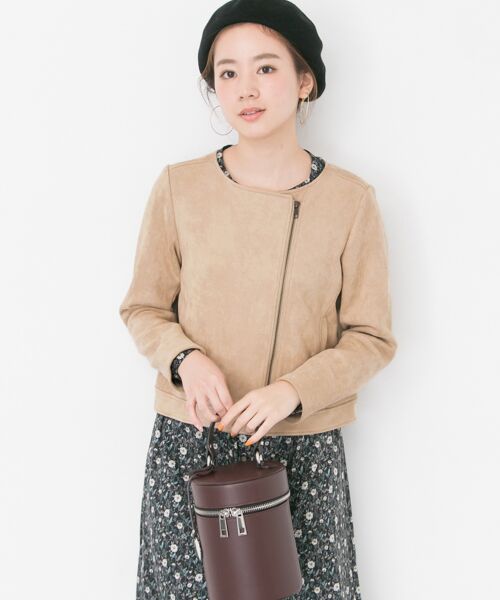 ＊＊URBAN RESEARCH / アーバンリサーチ ブルゾン | Acuta　ボンディングノーカラージャケット（BEIGE）