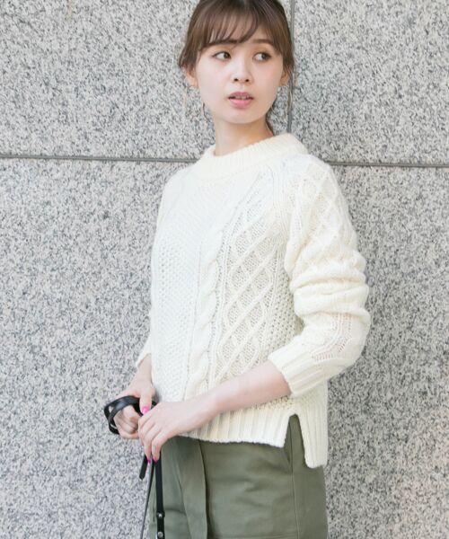 セール】 【WEB限定】ケーブルニット （ニット・セーター）｜＊＊URBAN