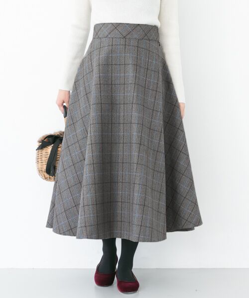 ＊＊URBAN RESEARCH / アーバンリサーチ スカート | チェックフレアースカート（SAX）