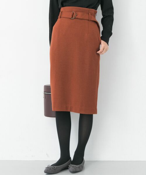 ＊＊URBAN RESEARCH / アーバンリサーチ スカート | ウールポンチタイトスカート（O.BROWN）