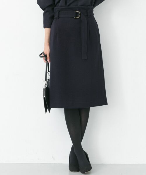 ＊＊URBAN RESEARCH / アーバンリサーチ スカート | ウールポンチタイトスカート（NAVY）