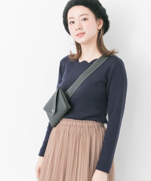 ＊＊URBAN RESEARCH / アーバンリサーチ ニット・セーター | スカラップニット（NAVY）