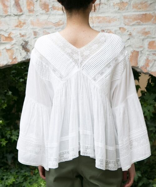 ne Quittez pas フレアーシャツ ne Quittez pas COTTON VOILE SEDUM ブラウス（シャツ/ブラウス