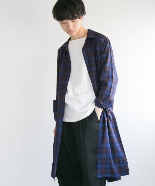 ＊＊URBAN RESEARCH / アーバンリサーチ その他アウター | ガウンシャツ（NAVY CHECK）
