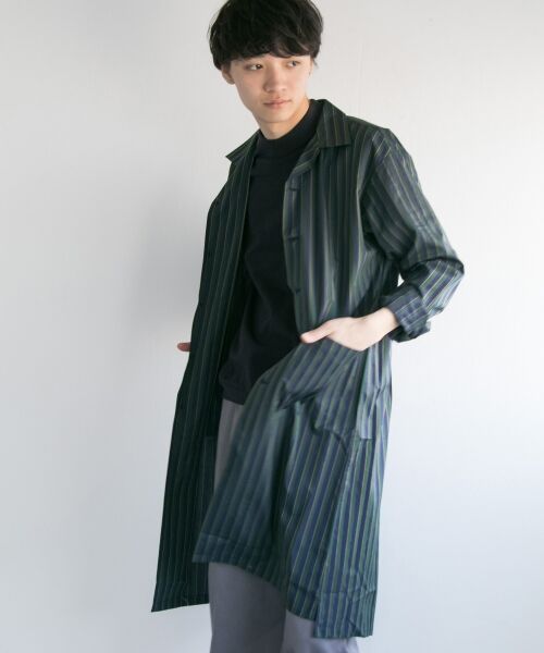 ＊＊URBAN RESEARCH / アーバンリサーチ その他アウター | ガウンシャツ（NVY STRIPE）