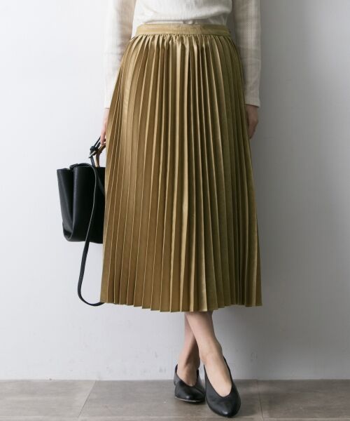 ＊＊URBAN RESEARCH / アーバンリサーチ スカート | 箔プリーツスカート（GOLD　）