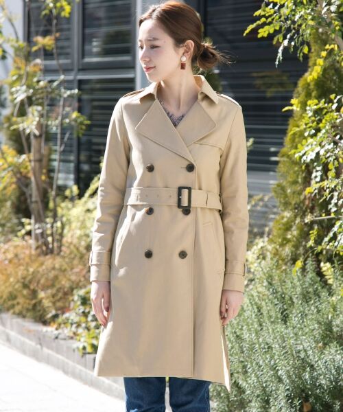 URBAN RESEARCH ネイビー ペルビアントレンチコート URBAN RESEARCH DOORS トレンチコート コート レディース