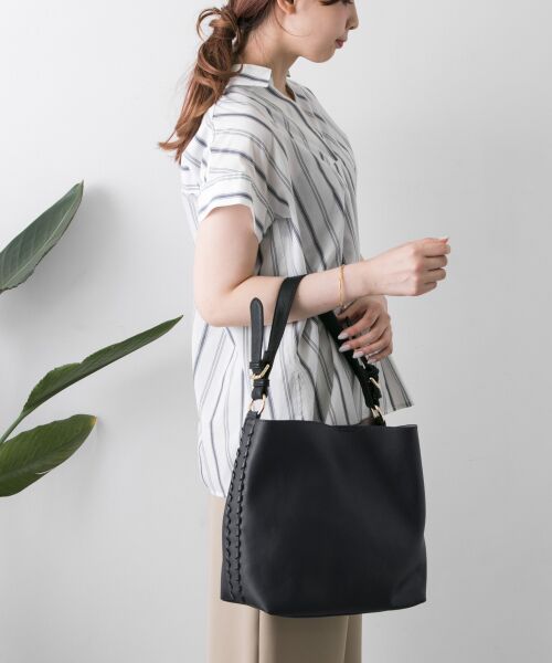 ＊＊URBAN RESEARCH / アーバンリサーチ トートバッグ | カガリステッチワンショルダートート（BLACK）