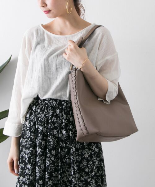 ＊＊URBAN RESEARCH / アーバンリサーチ トートバッグ | カガリステッチワンショルダートート（ASH GRAY）