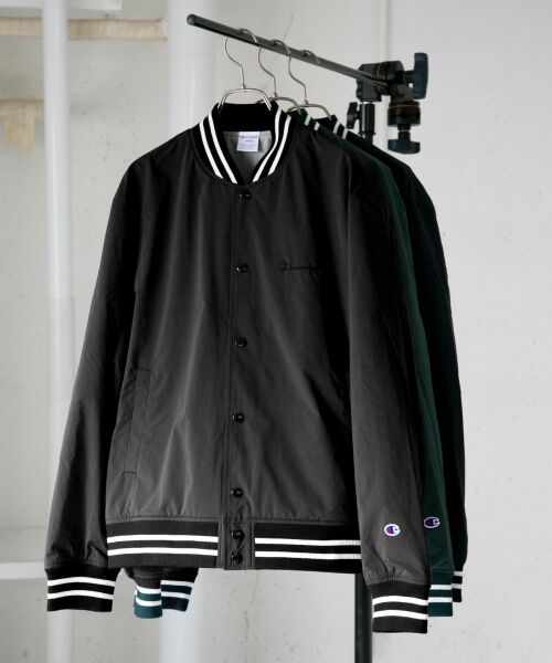 ＊＊URBAN RESEARCH / アーバンリサーチ ブルゾン | Champion×URBAN RESEARCH　別注VARSITY JACKET（BLACK）
