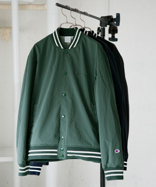 ＊＊URBAN RESEARCH / アーバンリサーチ ブルゾン | Champion×URBAN RESEARCH　別注VARSITY JACKET（GREEN）