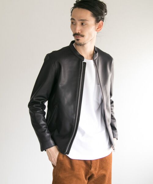 【URBAN RESEARCH】ライダース 革ジャケット セール】 シープスキンレザーシングルライダースジャケット