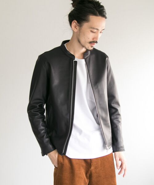 アーバンリサーチ　本革レザー　シングルライダーズジャケット ITEMS URBANRESEARCH 【アイテムズアーバンリサーチ（メンズ