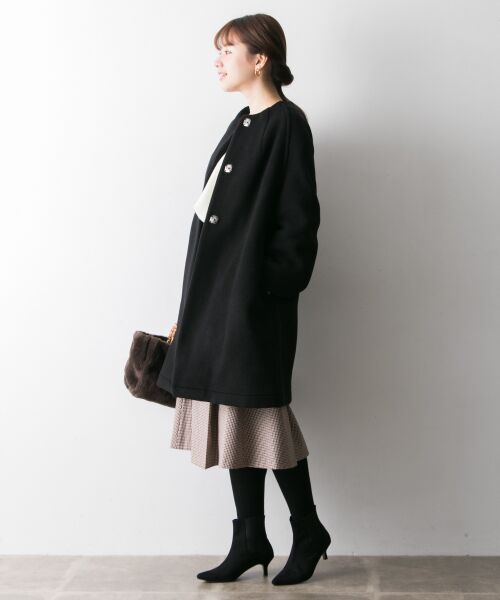 【新品・未使用】イギリス製ノーカラーコート  Londontradition セール】 LONDON TRADITION ノーカラーコート （その他アウター