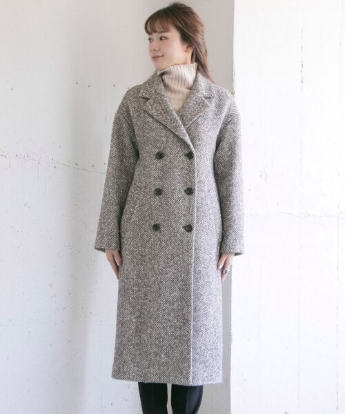 free☆MISSONI　ヘリンボーン　チェスターウールコート　XL 楽天市場】チェスターコート レディース ヘリンボーンコート