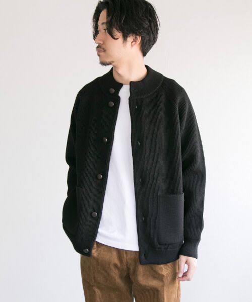 セール】 Vincent et Mireille MOCK NECK CARDIGAN