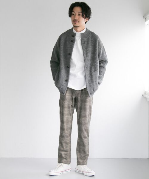 Vincent et Mireille グレー カーディガン セール】 Vincent et Mireille MOCK NECK CARDIGAN