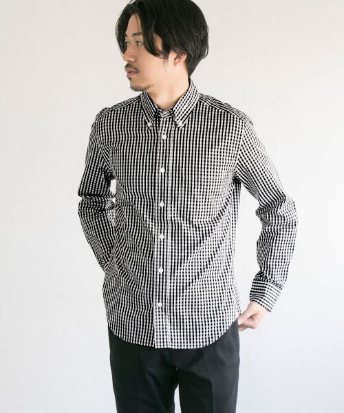 ＊＊URBAN RESEARCH / アーバンリサーチ シャツ・ブラウス | MANUAL ALPHABET　ギンガムBDシャツ（BLACK）