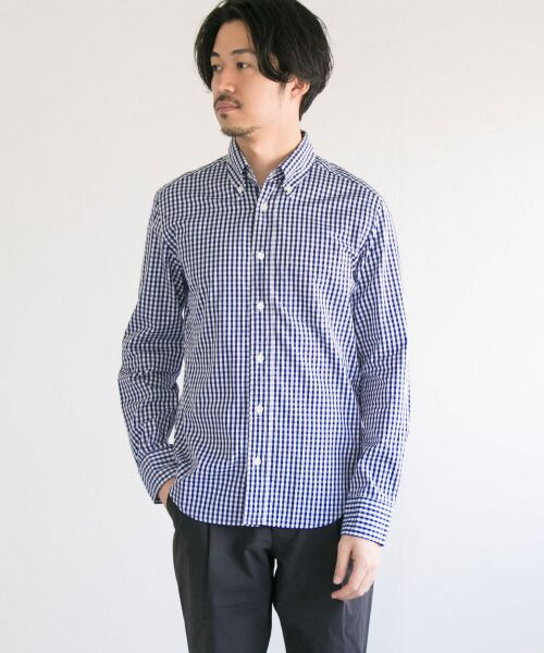 ＊＊URBAN RESEARCH / アーバンリサーチ シャツ・ブラウス | MANUAL ALPHABET　ギンガムBDシャツ（NAVY）