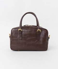 BARDOT ROSE　クロコボストンバッグ