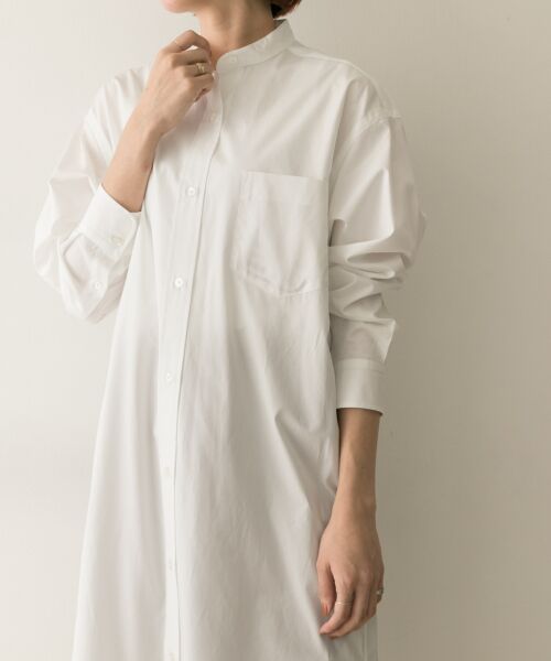 YLEVE イレーヴ　コットンシャツワンピース　ロング　マキシ丈　ホワイト YLEVE イレーヴ ロング シャツワンピース ホワイト - メルカリ