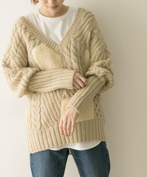 セール】 muller of yoshiokubo Boa cable knit (ニット セール】 muller of yoshiokubo Boa cable knit (ニット