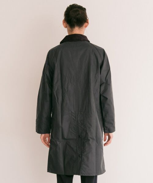 BARBOUR BURGHLEY ダークグレー BURGHLEY / バーレー】ワックス コットン ロング コート