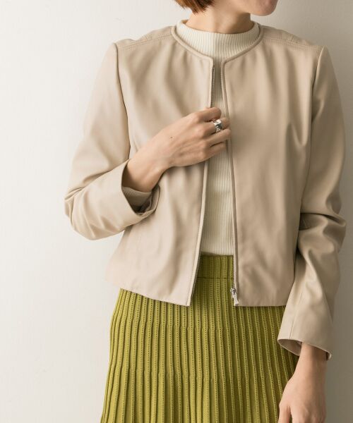 ＊＊URBAN RESEARCH / アーバンリサーチ レザーブルゾン・ジャケット | CELFORD　アーティフィカルレザーブルゾン（BEG）