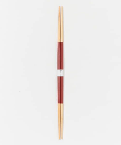 ＊＊URBAN RESEARCH / アーバンリサーチ キッチンツール | ヤマチク　白竹三角両研取箸（ワインレッド）