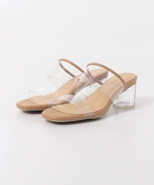 ＊＊URBAN RESEARCH / アーバンリサーチ サンダル | クリアヒールサンダル（BEIGE）