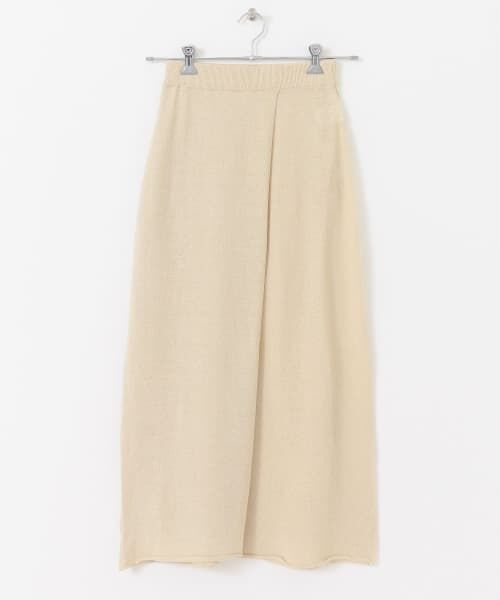 ＊＊URBAN RESEARCH / アーバンリサーチ スカート | ラップ風ニットスカート（IVORY）