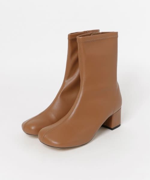＊＊URBAN RESEARCH / アーバンリサーチ ブーツ（ショート丈） | MILLIWM　OBLIQUE CENTERSEAM BOOTS（BROWN）