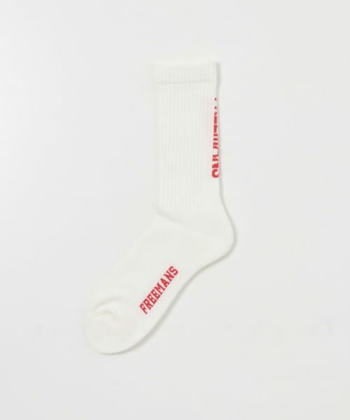 ＊＊URBAN RESEARCH / アーバンリサーチ ソックス | FREEMANS SPORTING CLUB　BARBER SOX（WHT/RED）