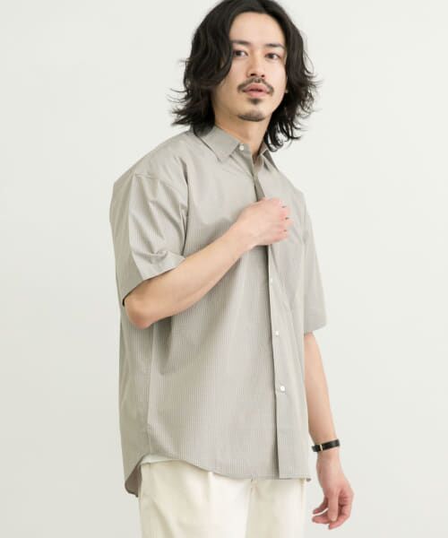 ＊＊URBAN RESEARCH / アーバンリサーチ シャツ・ブラウス | ニュアンスカラーブロックチェックショートスリーブシャツ（BEIGE）