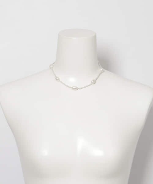PLOW パール　ネックレス Pearl Necklace -Silver-
