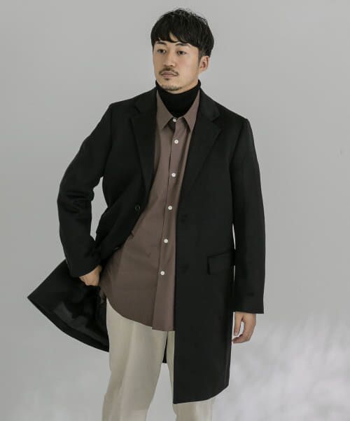 ＊＊URBAN RESEARCH / アーバンリサーチ その他アウター | CHESTER COAT SUPER120（BLACK）