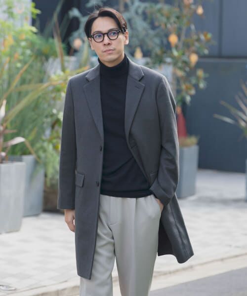 ＊＊URBAN RESEARCH / アーバンリサーチ その他アウター | CHESTER COAT SUPER120（BLUE/GRAY）