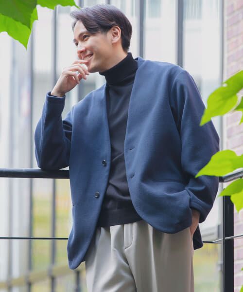 【美品】『UR TECH』起毛ノーカラー2Bジャケット セール】 『UR TECH』起毛ノーカラー2Bジャケット （その他