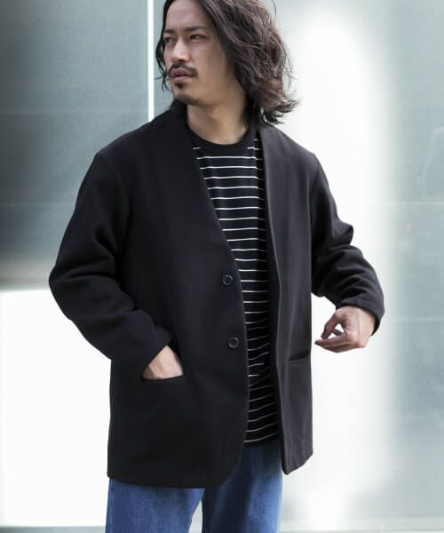 【美品】『UR TECH』起毛ノーカラー2Bジャケット セール】 『UR TECH』起毛ノーカラー2Bジャケット （その他