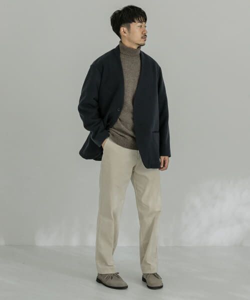 【美品】『UR TECH』起毛ノーカラー2Bジャケット URBAN RESEARCH コート ジャケット 「UR TECH」起毛ノーカラー2B