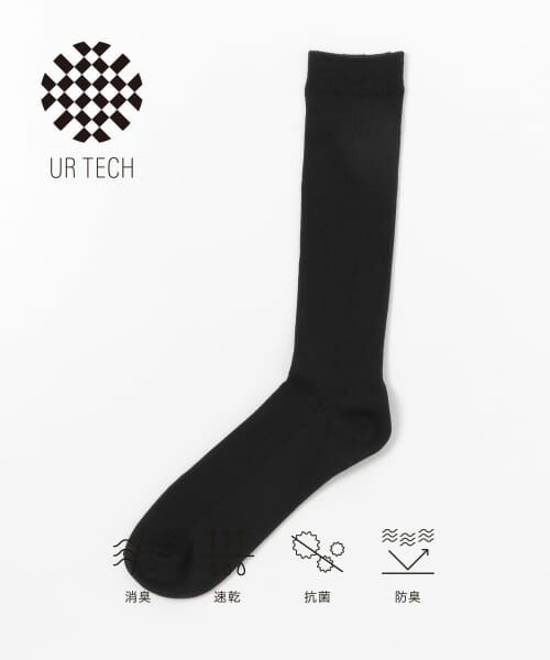 ＊＊URBAN RESEARCH / アーバンリサーチ ソックス | 『UR TECH』リブソックス（BLACK）